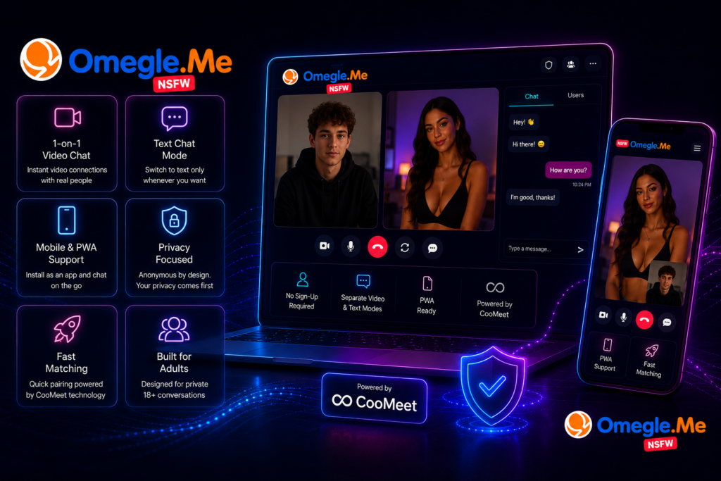 NSFW OmegleMe modern alternative to Bazoocam