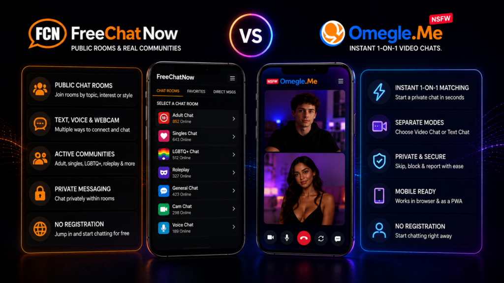 NSFW OmegleMe alternative to Free Chat Now